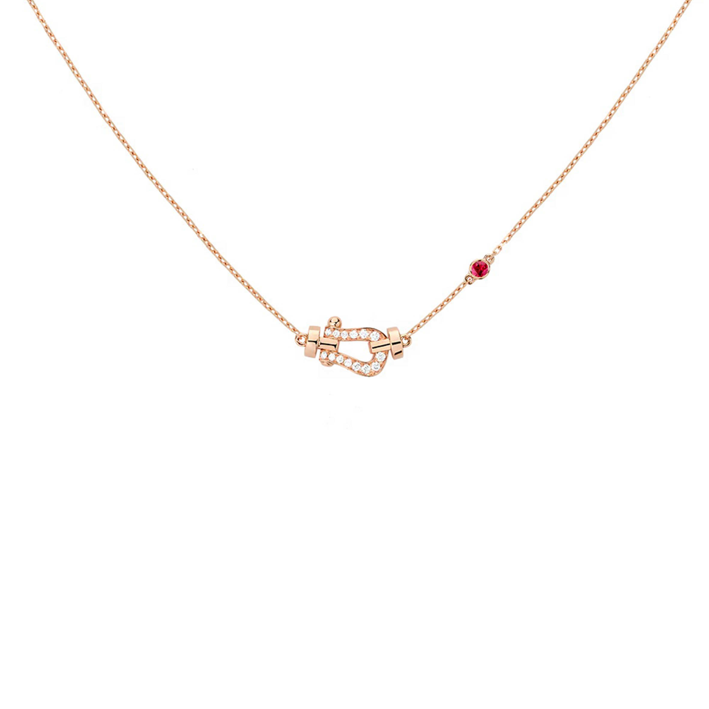 FRED FORCE 10 NECKLACE SMALL MODEL ROSE GOLD 7B0289